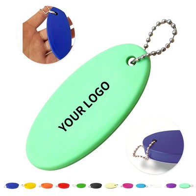 PU Foam Floating Keychain With Oval Shape Design